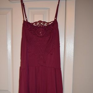Maroon Everyday Dress (Loose/Flowing)